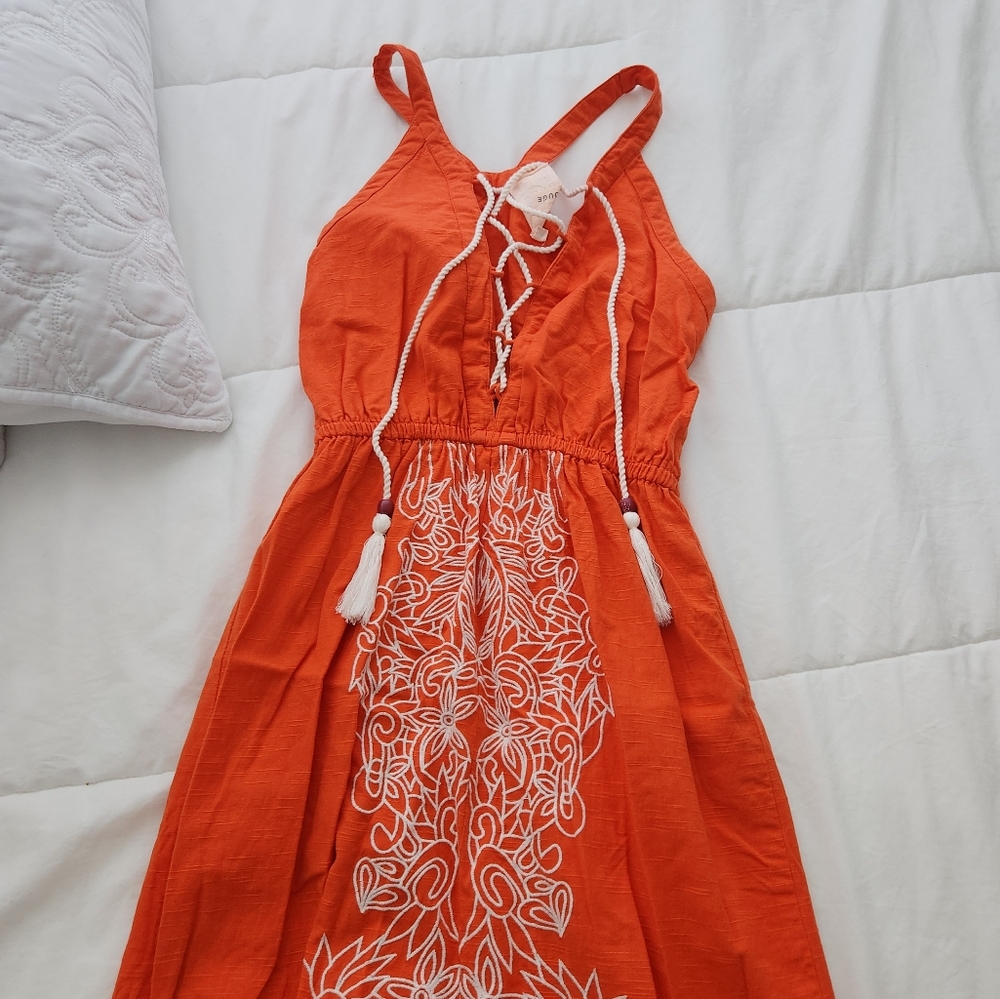 ORANGE MAXI DRESS - Picture 3 of 16